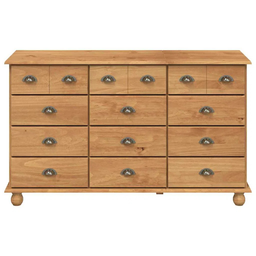 15-Drawer Solid Pine Wood Chest – White Modern Storage Cabinet With Varnished Finish For Bedroo... | Wayfair UK