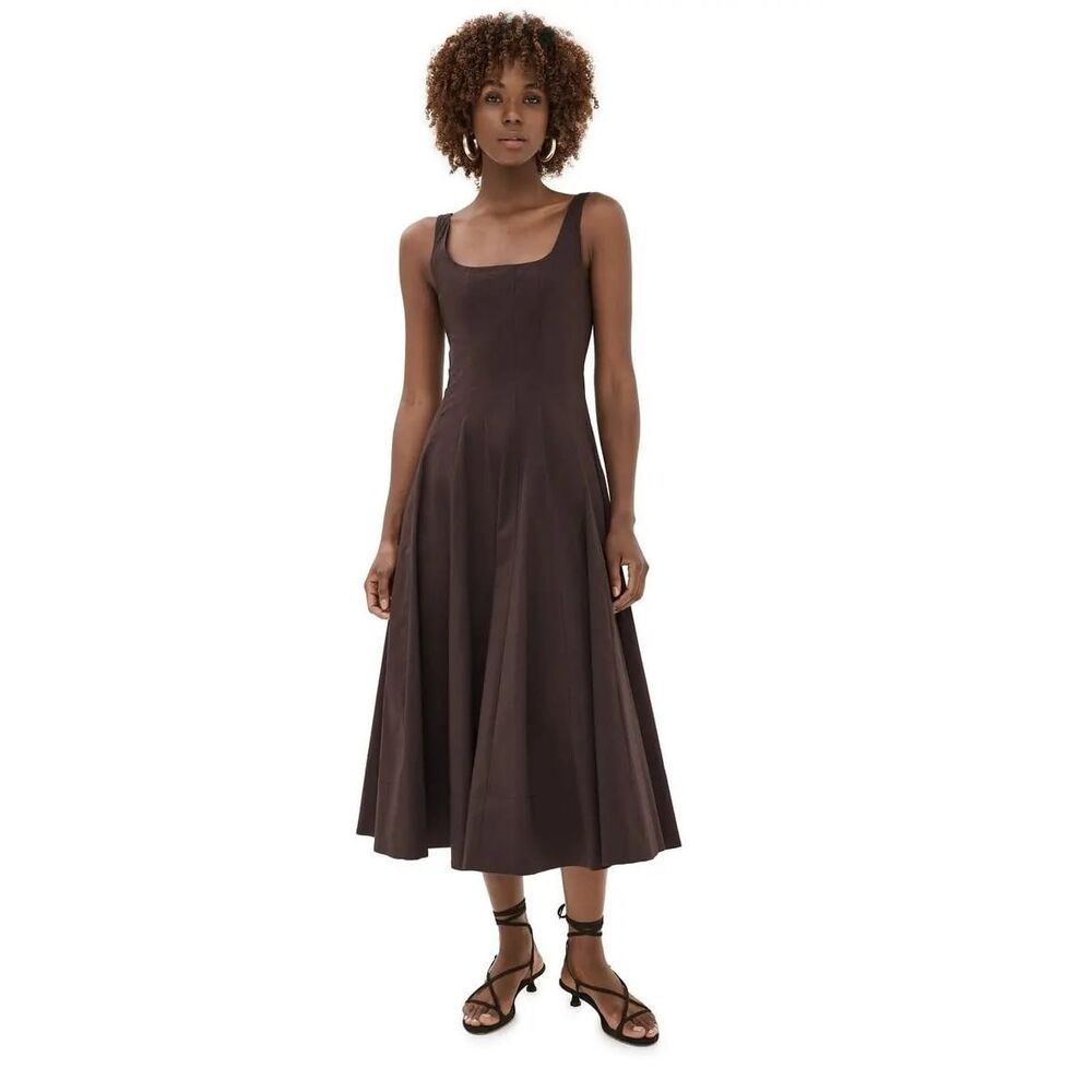 New Anthropologie Reformation Jovana Square-Neck Midi Dress sz 8 | Poshmark