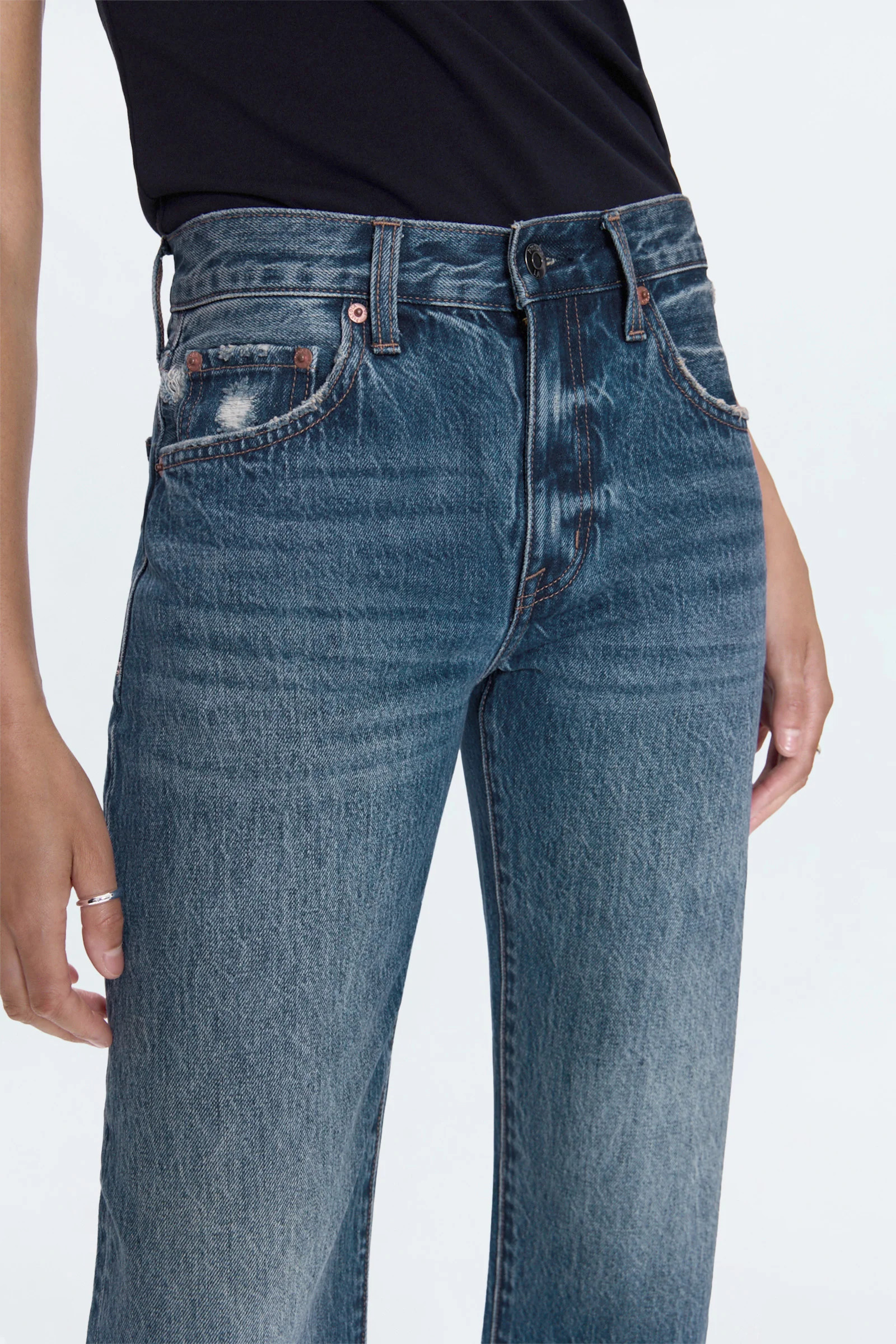 Lexi Mid Rise Bowed Straight Jean - Artisan | Pistola Denim