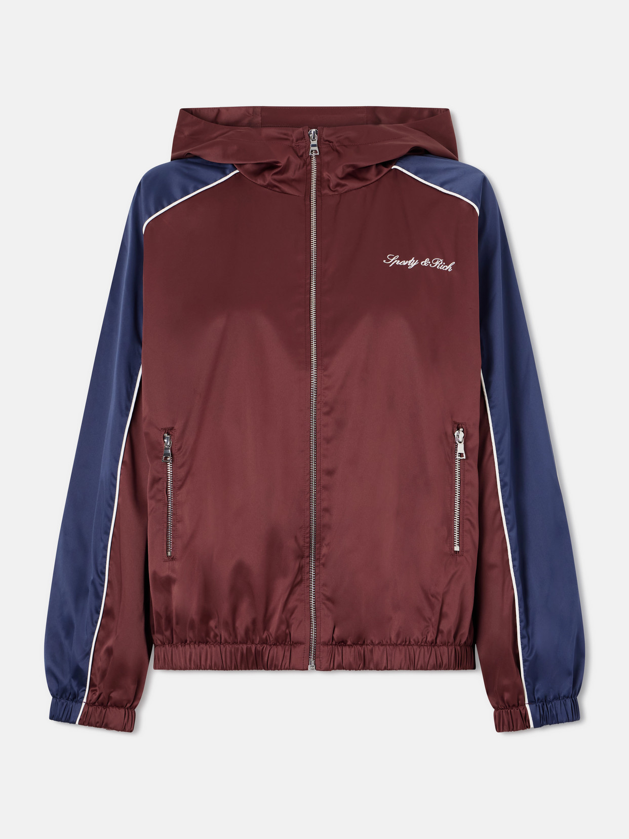 Sporty & Rich - Logo-embroidered Shell Jacket - Burgundy | NET-A-PORTER (US)