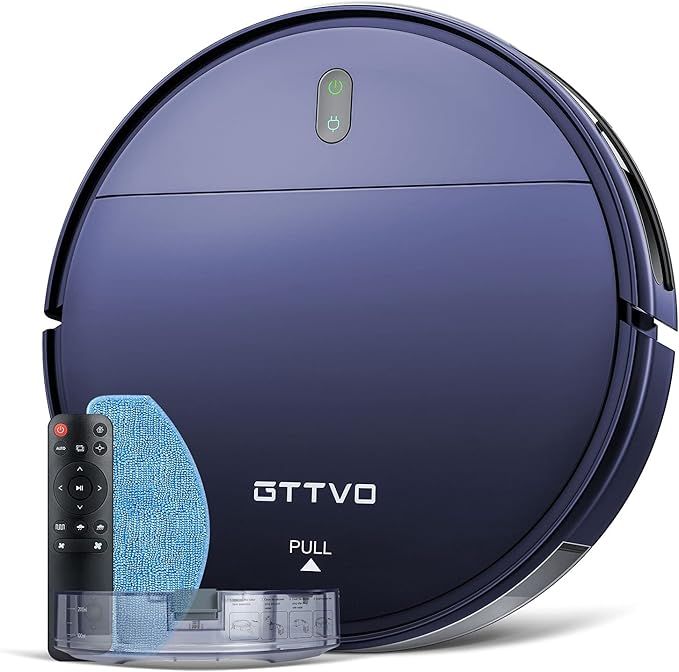 Robot Vacuum and Mop, GTTVO Robotic Vacuum Cleaner, 2 in 1 Mopping Robot Vacuum Cleaner with 1400... | Amazon (US)