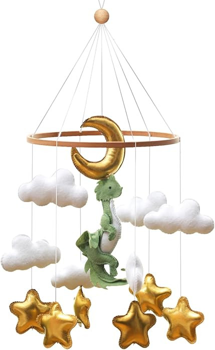 Wenqik Baby Crib Mobile for Nursery Green Leaf Dragon Mobile Crib Forest Green Forest Baby Shower... | Amazon (US)