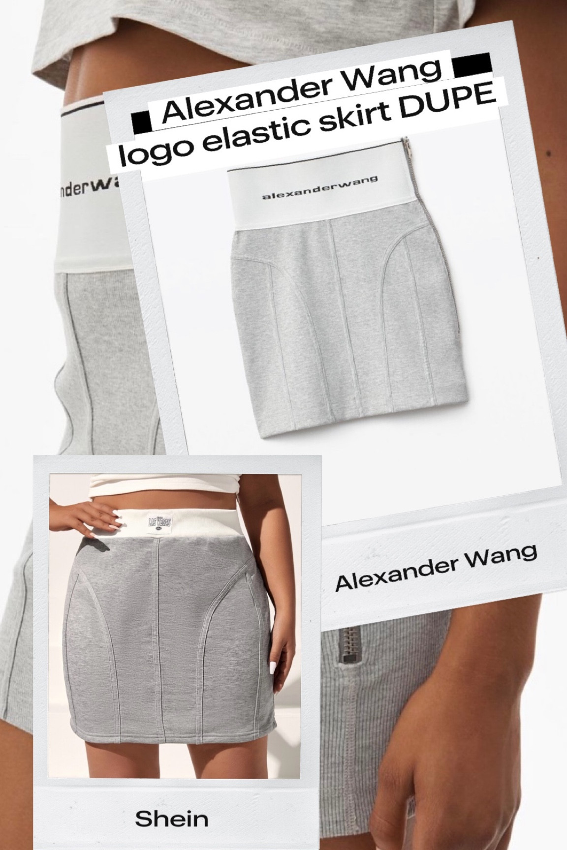 alexanderwang LOGO ELASTIC BRA IN RIBBED JERSEY GREY - alexanderwang® CA