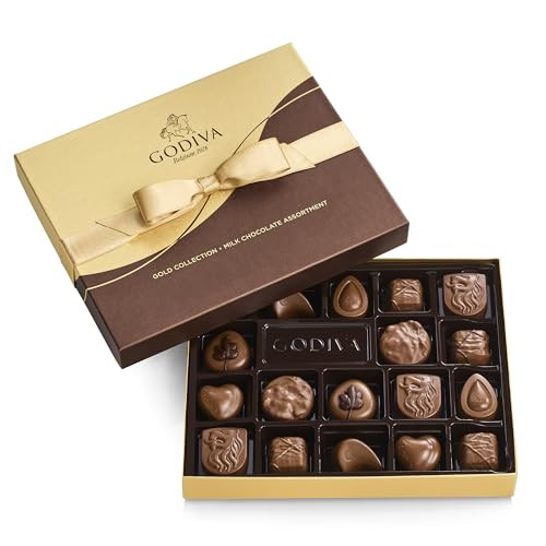 Godiva Chocolatier Chocolate Gift Box for Birthday, Thank You, Anniversary, Congratulations Gift Basket Premium Gourmet Milk Chocolate Candy Assortment with Praline and Caramel, 18pc | Amazon (US)