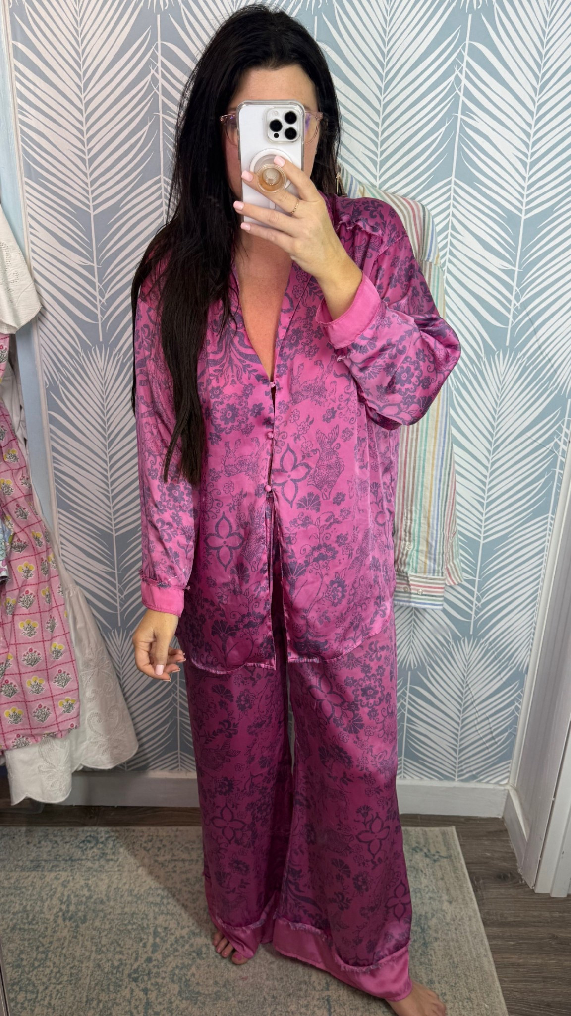 Love these silky pajamas
These are Free People but I’ve also linked a  pair that looks nearly identical for a fraction of the price: 

#LTKTravel #LTKFindsUnder100 #LTKStyleTip