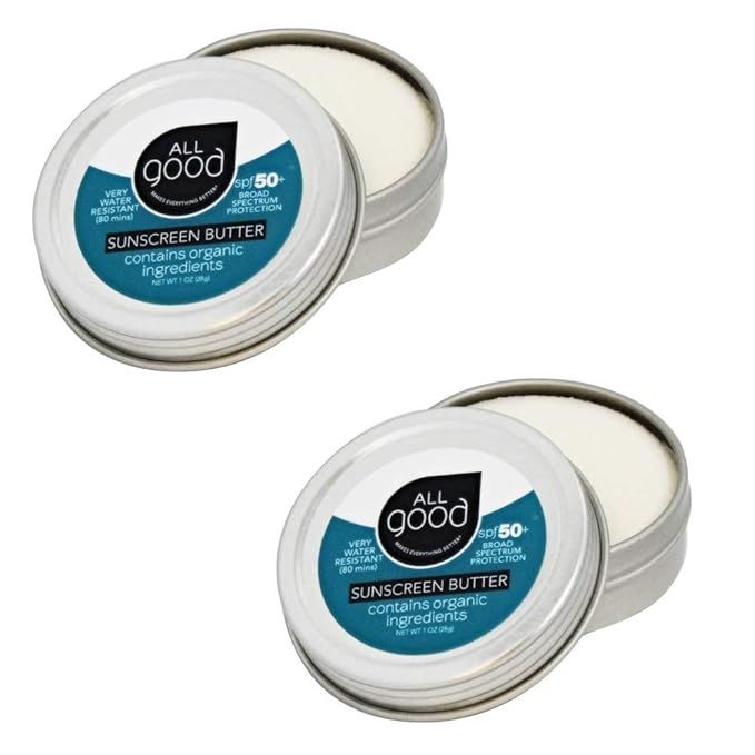 All Good Mineral Face Sunscreen Butter - UVA/UVB Broad Spectrum SPF 50+ Water Resistant, Coral Re... | Amazon (US)