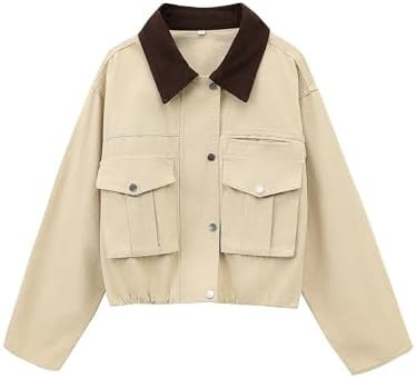 Cropped Jacket Cargo Jacket Barn Jacket | Amazon (US)