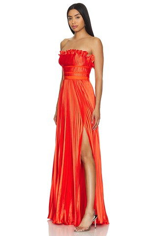 Losey Ruffle Neck Gown in Sun Coral | Revolve Clothing (Global)