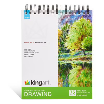 KINGART Drawing Paper Pad, 8” x 10”, 75-Sheets | Target