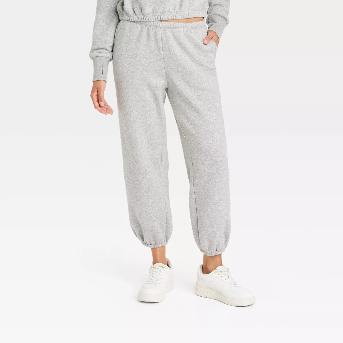 Women's Fleece Mid-Rise Cinched Jogger Sweatpants - JoyLab™ | Target