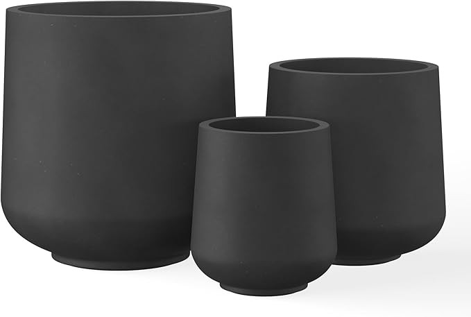 Kante 15.3"+11.6"+8.2" Dia Round Concrete Planter, Large Outdoor Indoor Planter Pots with Drainag... | Amazon (US)