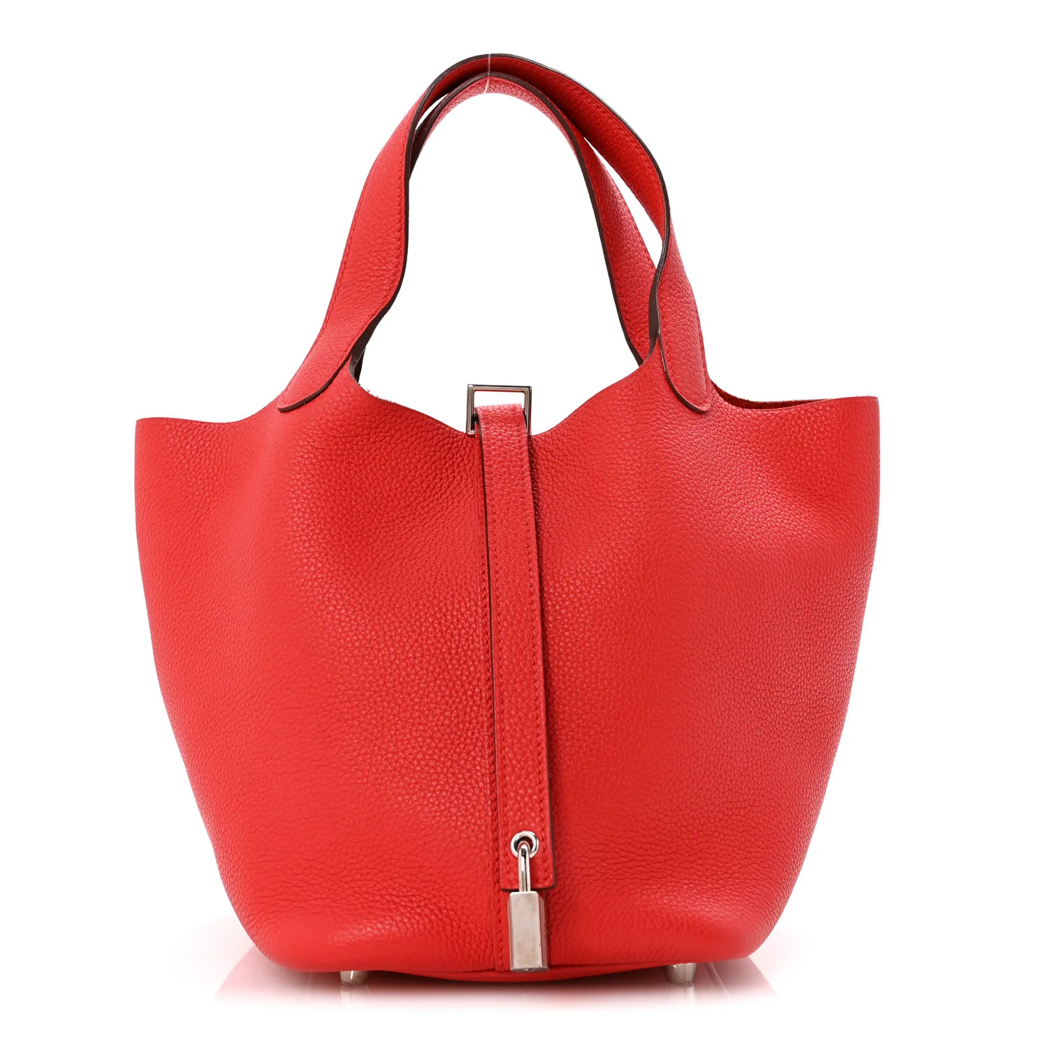 Hermes Taurillon Clemence Picotin Lock 18 PM Rouge Tomate 1782590 | FASHIONPHILE (US)