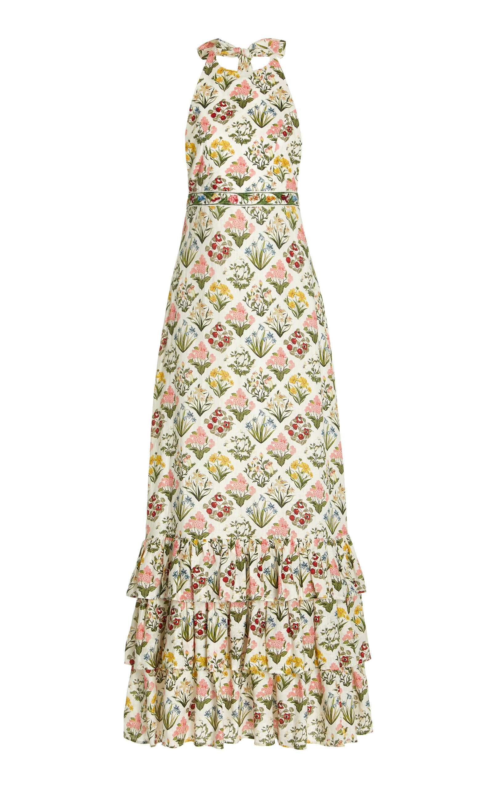 Magnolia Printed Linen Maxi Halter Dress | Moda Operandi (Global)