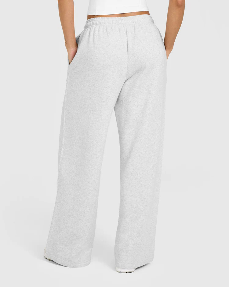 Foundations Oversized Oner Girlfriend Straight Leg Joggers 
 Light Grey Marl | Oner Active (UK / US)