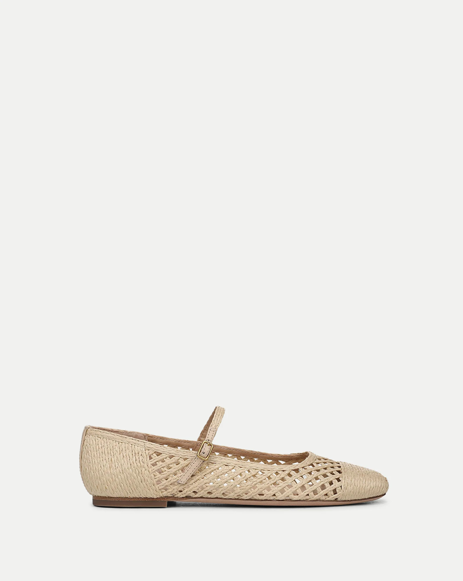 Ellie Raffia Flat in Natural | Veronica Beard | Veronica Beard