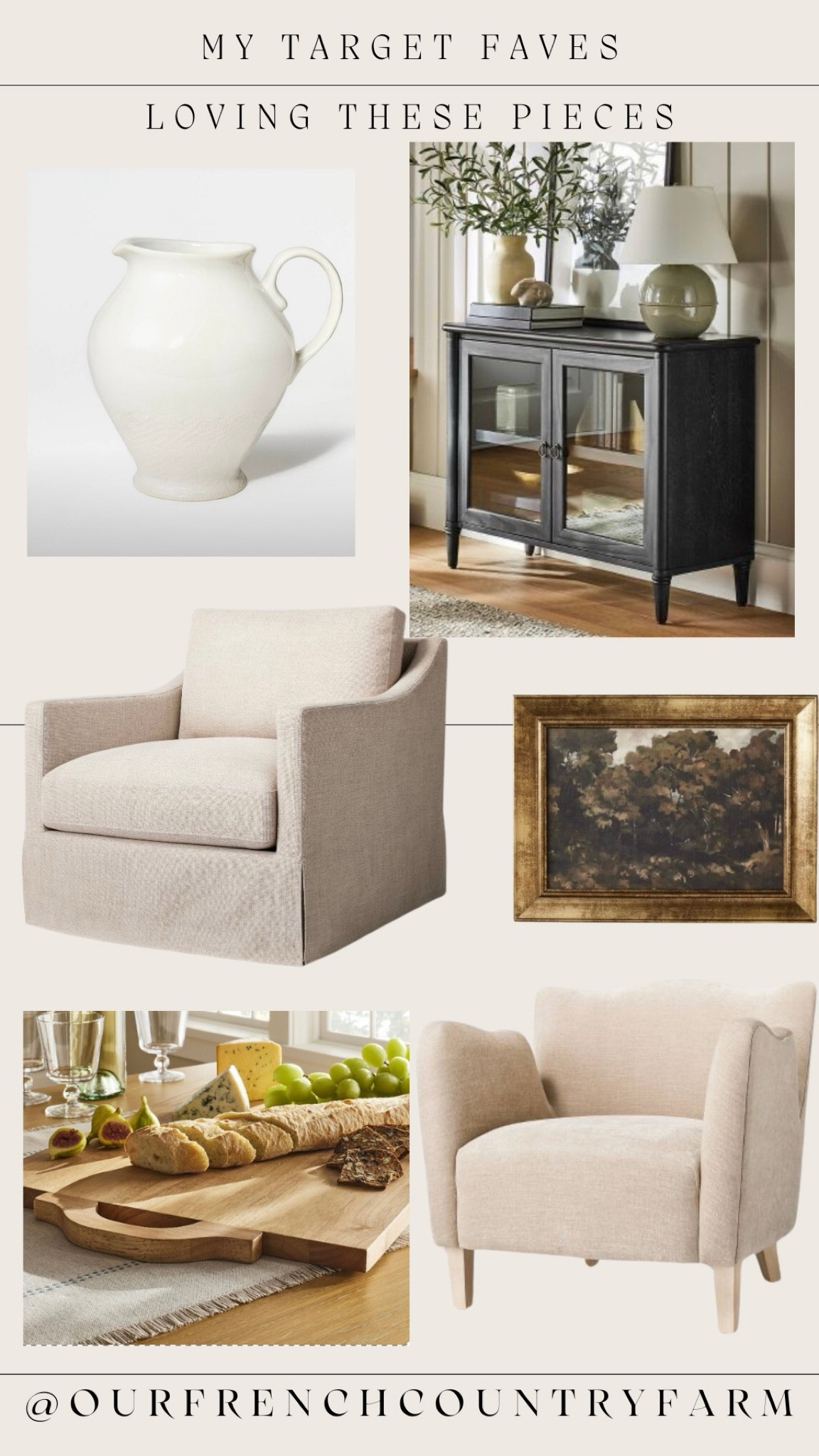 My favorite new Target pieces!

Check out these amazing chairs, night stand, pitcher I love, and this picture with frame!  Don’t forget this amazing cheese board!

#LTKhome