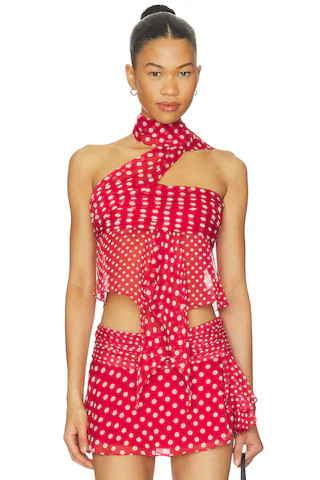 Chiffon Wrap Top in Red
                    
                    GUIZIO | Revolve Clothing (Global)