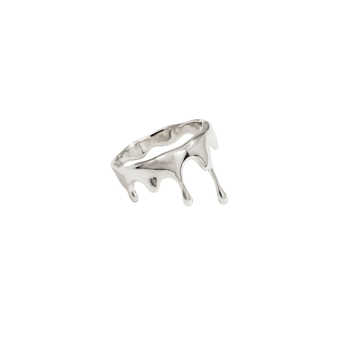Dripping Small Sterling Silver Ring | Wolf & Badger (US)