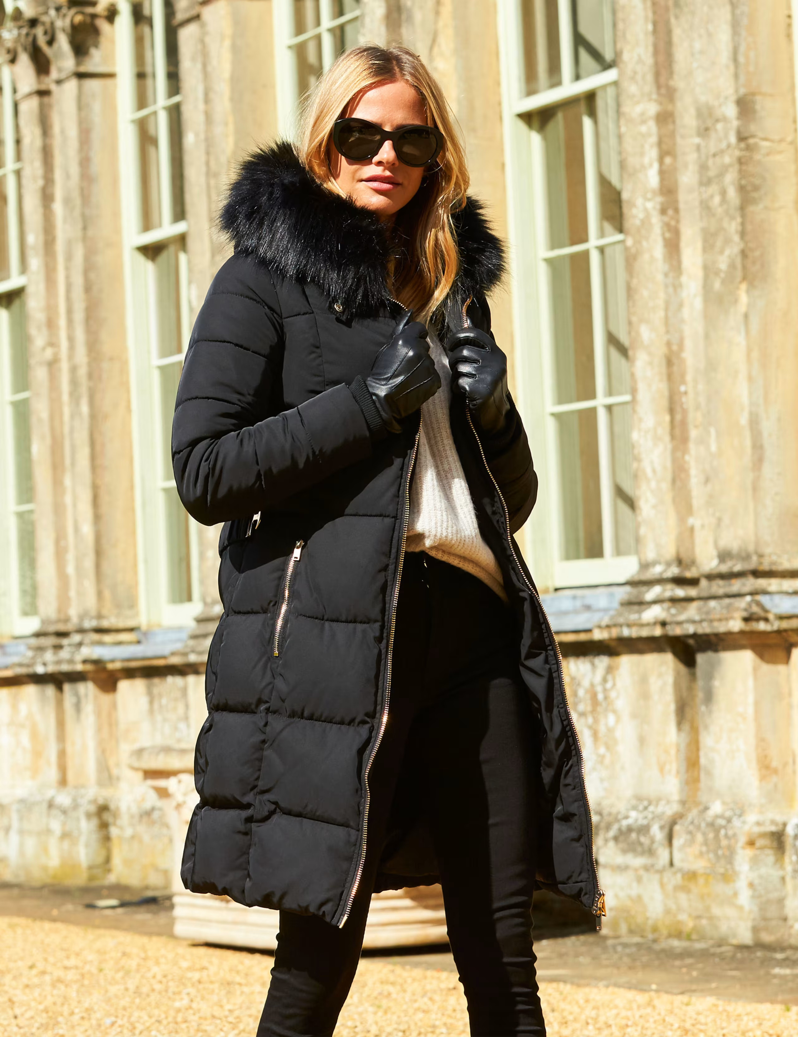 Padded Longline Coat | SOSANDAR | M&S | Marks & Spencer (UK)