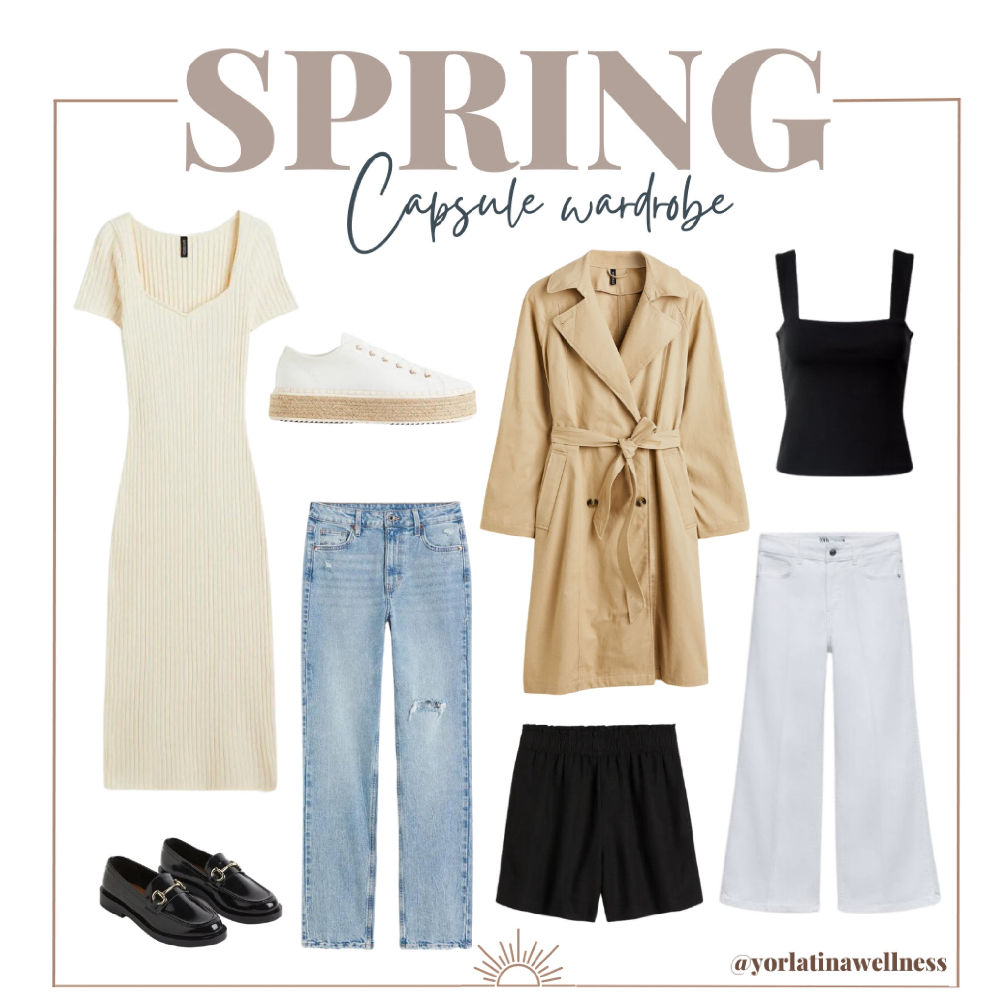 Spring Capsule Wardrobe, spring dress, Easter outfit, Easter dress, Country concert, vacation outfit, concert outfit, summer capsule wardrobe, loafers, dresses, trench coat, white flare pants, black top 

#LTKunder100 #LTKunder50 #LTKFind