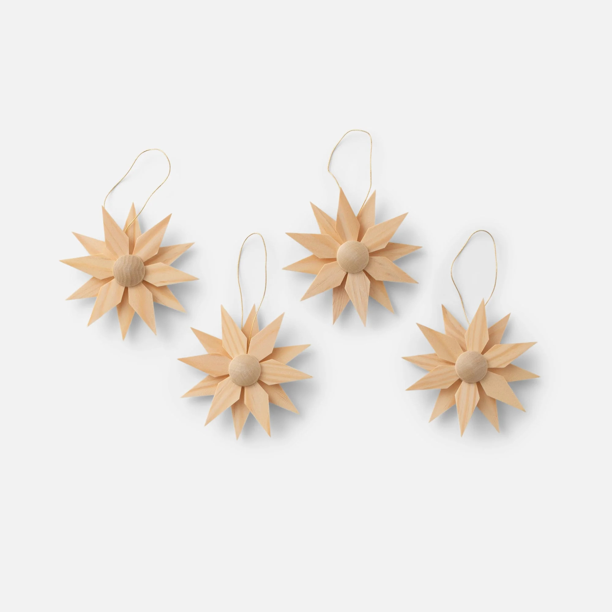 Wooden Star Ornament, Set of 4 | Schoolhouse