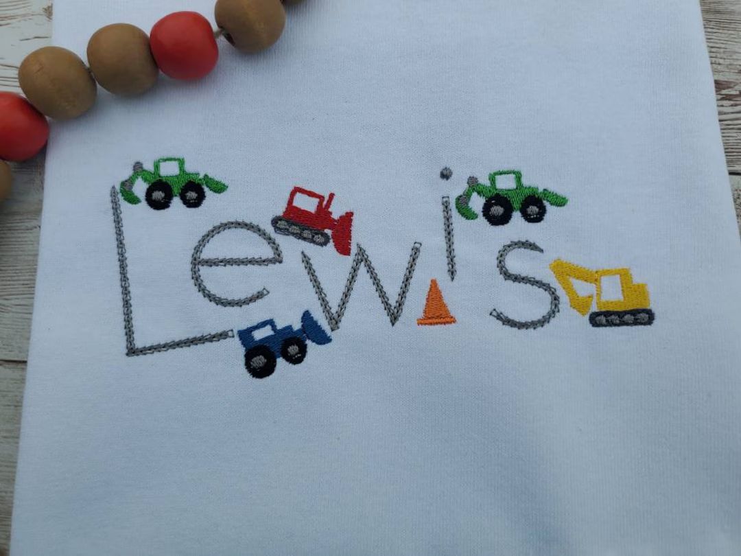 Embroidered Construction Equipment Shirt, Personalized - Etsy | Etsy (US)