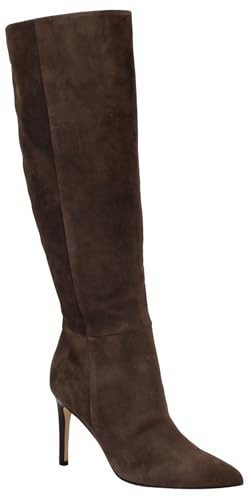 Nine West Women's Richy Knee High Boot, Dark Brown Suede 200, 9.5 | Amazon (US)