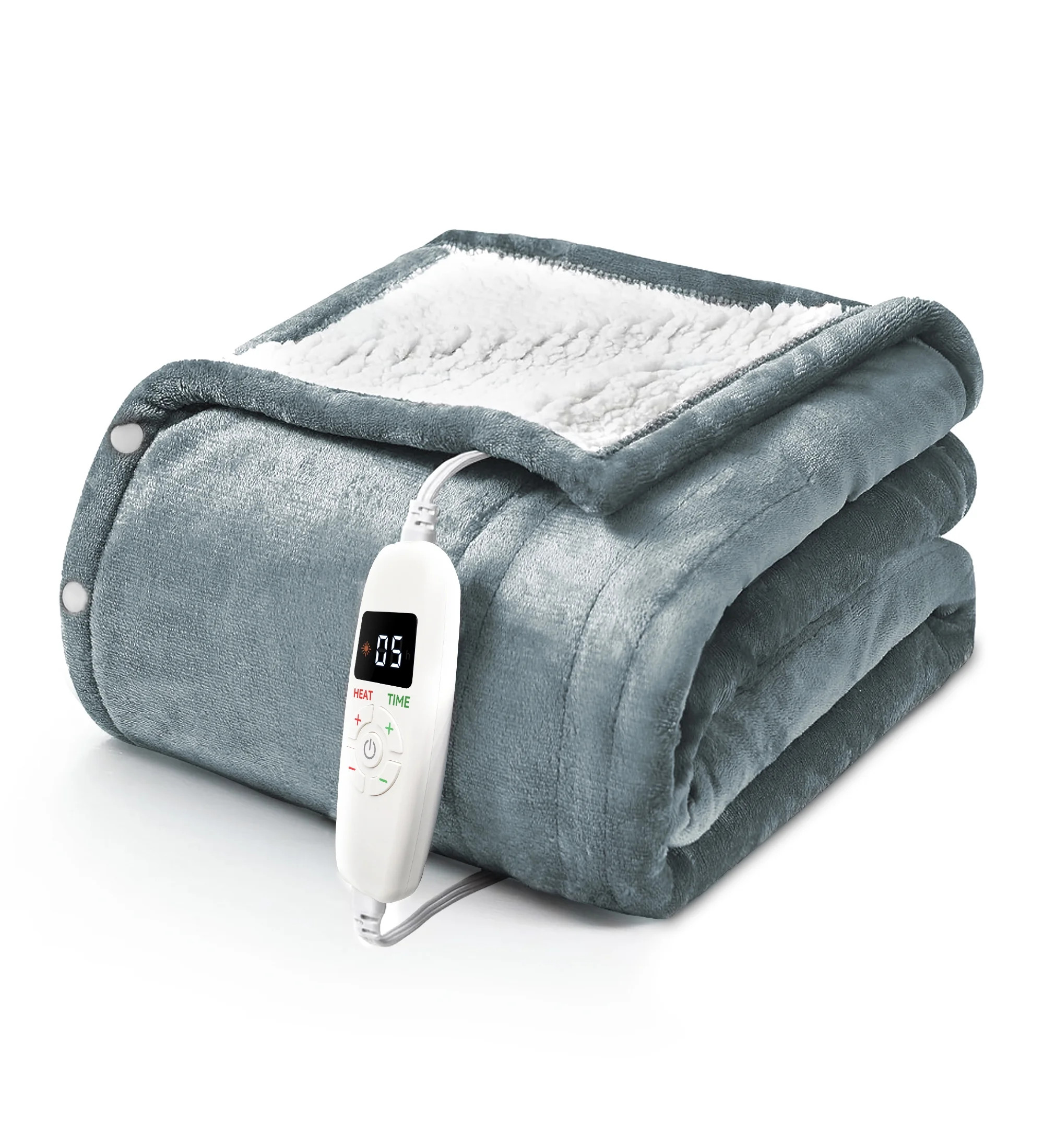 Riousery 50" x 60" Electric Heated Blanket with 10 Heating Levels & 1-8H Auto-off, Machine Washab... | Walmart (US)