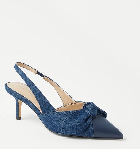 Denim bow kitten heel pumps

#LTKshoecrush #LTKworkwear #LTKSeasonal