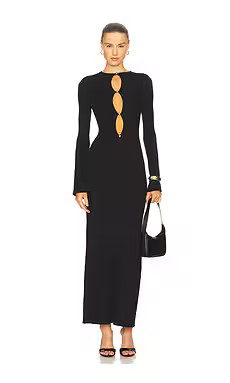 Bardot Nautico Knit Maxi Dress in Black from Revolve.com | Revolve Clothing (Global)