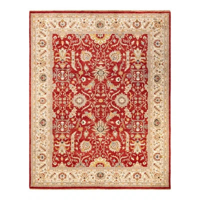 Shevaun One-Of-A-Kind Hand-Knotted Red/Ivory Area Rug 9'3" x 11'9 | Wayfair North America