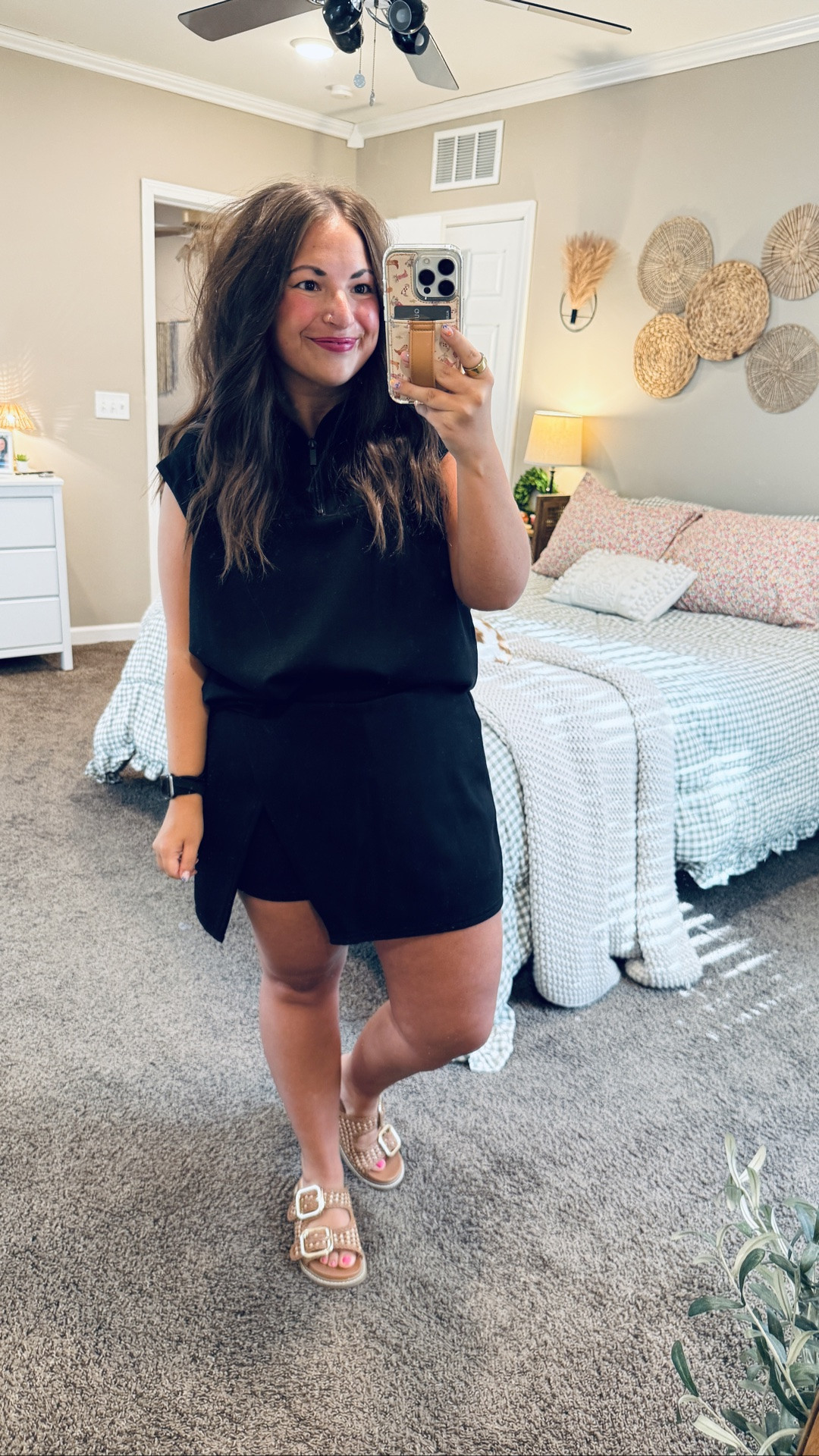 another matching set to add to the collection 🖤✨ sporty, comfortable, & so easy to throw on when you want to look put together with minimal effort 🙌🏻☀️ 

 #amazonfinds #matchingset #summerstyle #skortset #casualfashion #comfyoutfits #LTKSeasonal #LTKMidsize #LTKootd