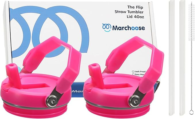 2 Pcs Tumbler Flip Straw Lid Replacement fit for 40 oz Stanley Quencher, Leak-Proof, Easy Handlin... | Amazon (US)