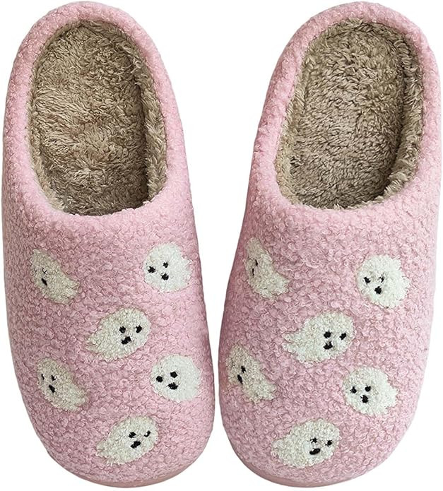 Halloween Slippers Pumpkin Slippers for Womens Mens Soft Warm Funny Slippers Ladies Preppy Home I... | Amazon (US)