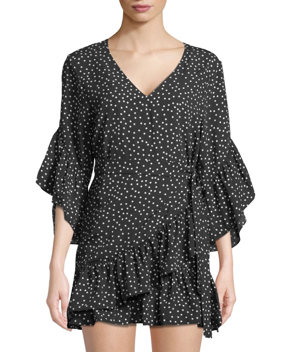Nelly Polka-Dot Wrap Dress | Lastcall