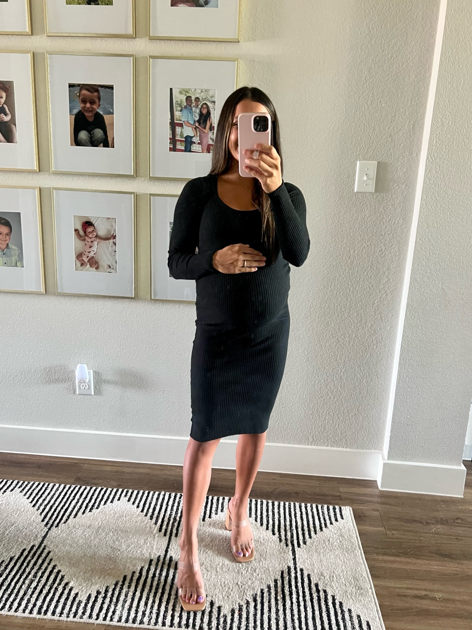 Wearing size small
Sweater dress, black sweater dress, target, maternity, maternity dress, non maternity dress, clear heels, midi dress, black midi dress, petite dress, petite outfit 

#LTKbump #LTKsalealert #LTKSeasonal