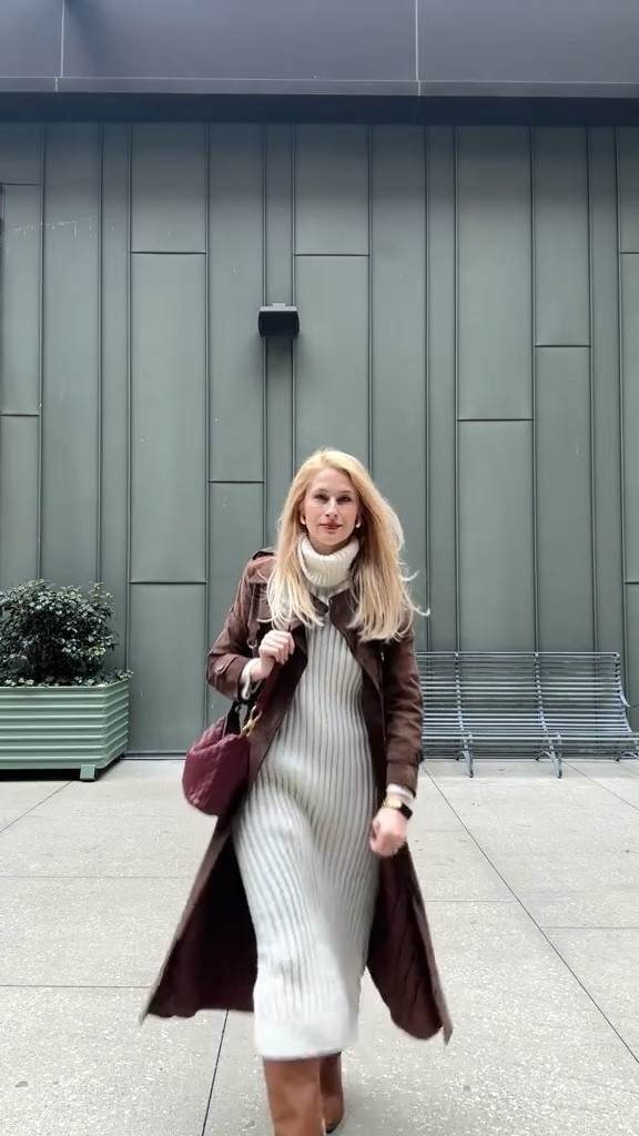 Loves getting to break out a real coat in Atlanta. Today’s outfit vlog. The key to winter dressing is the layers. Wearing a full base of leggings, wool socks & a thermal under my blanket dress

Dress is from last year and coat is vintage-linked similar options to recreate. 

Sweater dress | suede coat | leather bag | woven leather bag | suede jacket | leather boots | knee high boots 

#LTKWorkwear #LTKStyleTip #LTKFindsUnder100