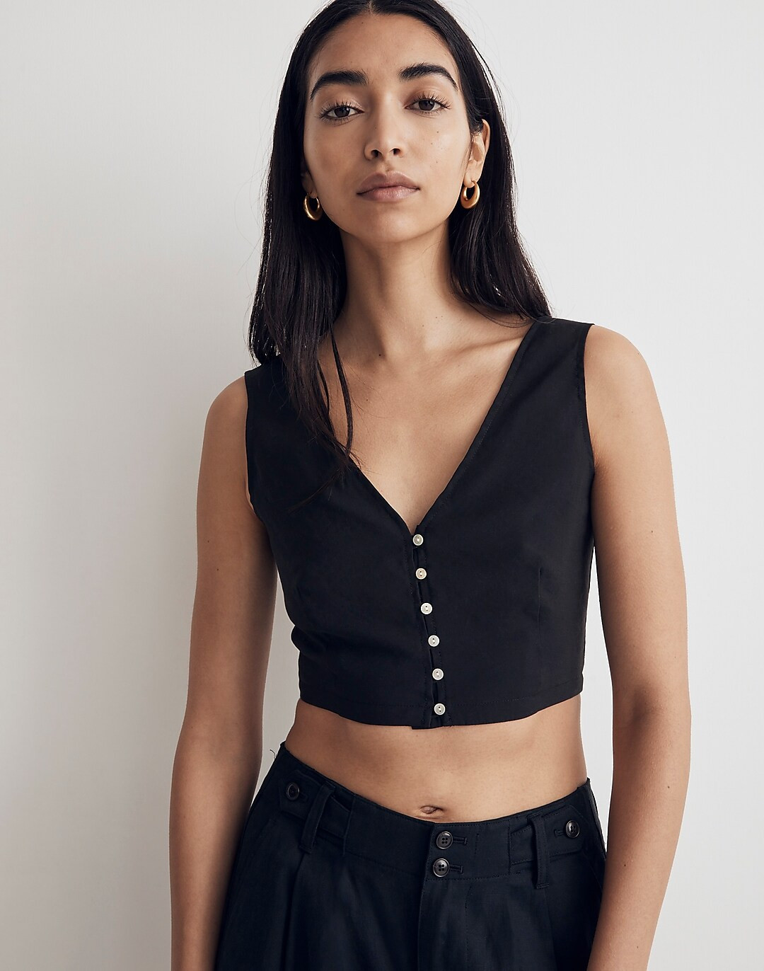Softdrape Gwen Crop Vest Top | Madewell