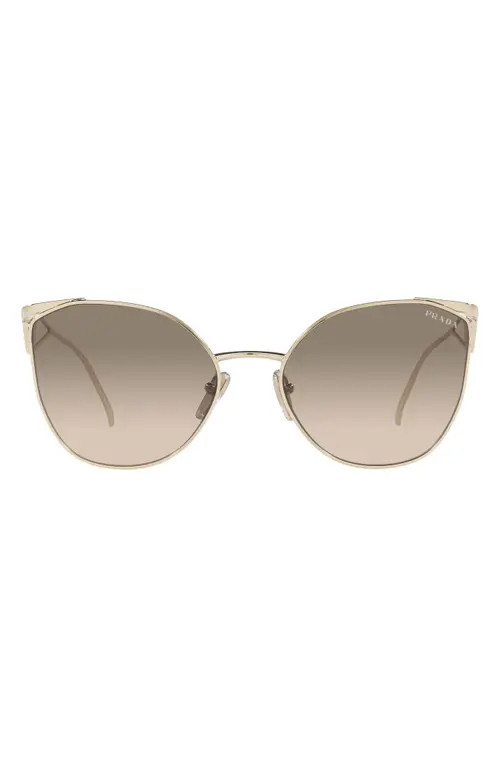 Prada Symbole 59mm Cat Eye Sunglasses - Nordstrom Exclusive Color in Pale Gold at Nordstrom | Nordstrom