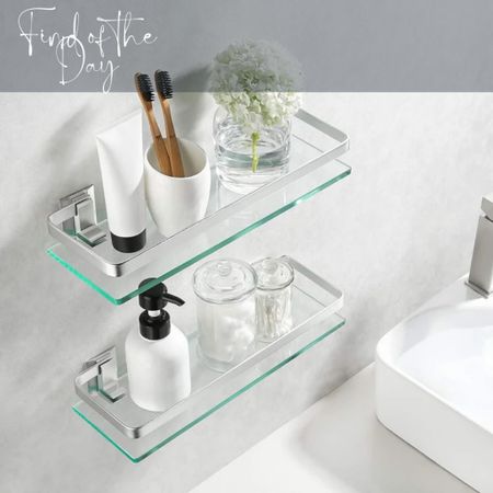 Sometimes it can be challenging to find the perfect glass shelves for a bathroom. We picked these up for a client and they have been loving them! 

#LTKSaleAlert #LTKHome #LTKFindsUnder100