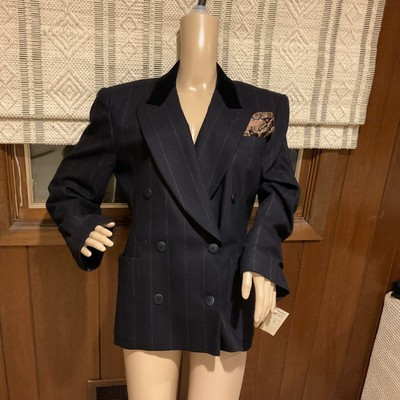 $2,970 New Escada Striped Blazer Jacket  w/ Silk Pocket Sq. Never  Worn  | eBay | eBay US