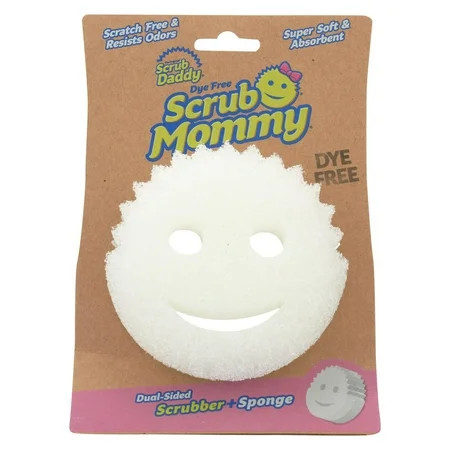 Scrub Daddy Dual-Sided Sponge and Scrubber- Scrub Mommy Dye Free, 1 Count | Walmart (US)