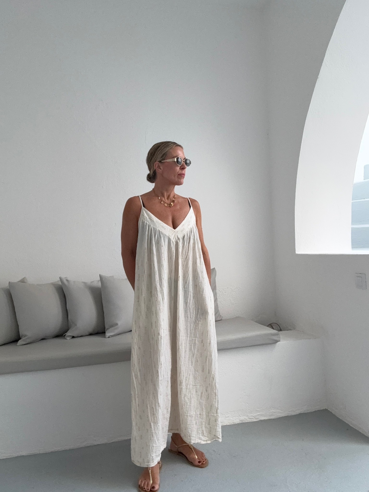 Santorini holiday outfits in my 50s.

#LTKuk #LTKsummer #LTKover50style