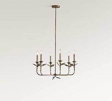 Botanical Forged-Iron Chandelier (30") | Pottery Barn (US)
