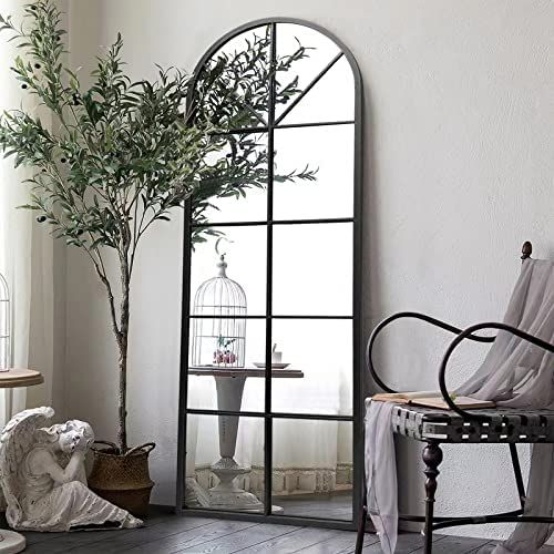 ZMYCZ Full Length Mirror 65"x22" Arched Floor Mirror, Standing Mirror Hanging or Leaning Wall, Wa... | Amazon (US)