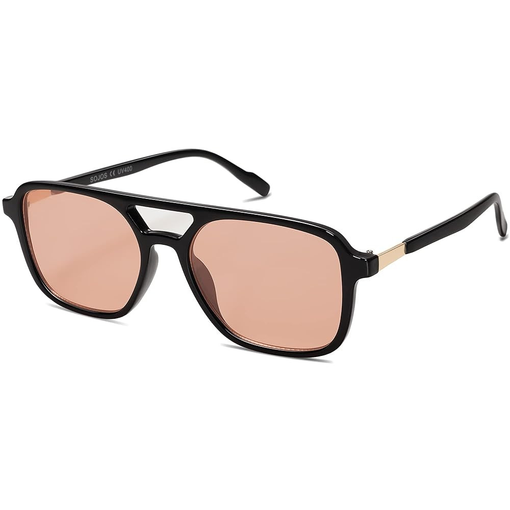 SOJOS Retro Aviator Sunglasses for Women Men,Trendy Rectangle Womens Mens Shades Sun Glasses SJ22... | Amazon (US)