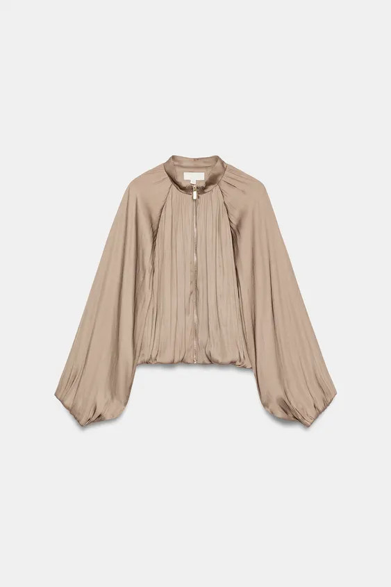 SATIN BOMBER JACKET | Zara US