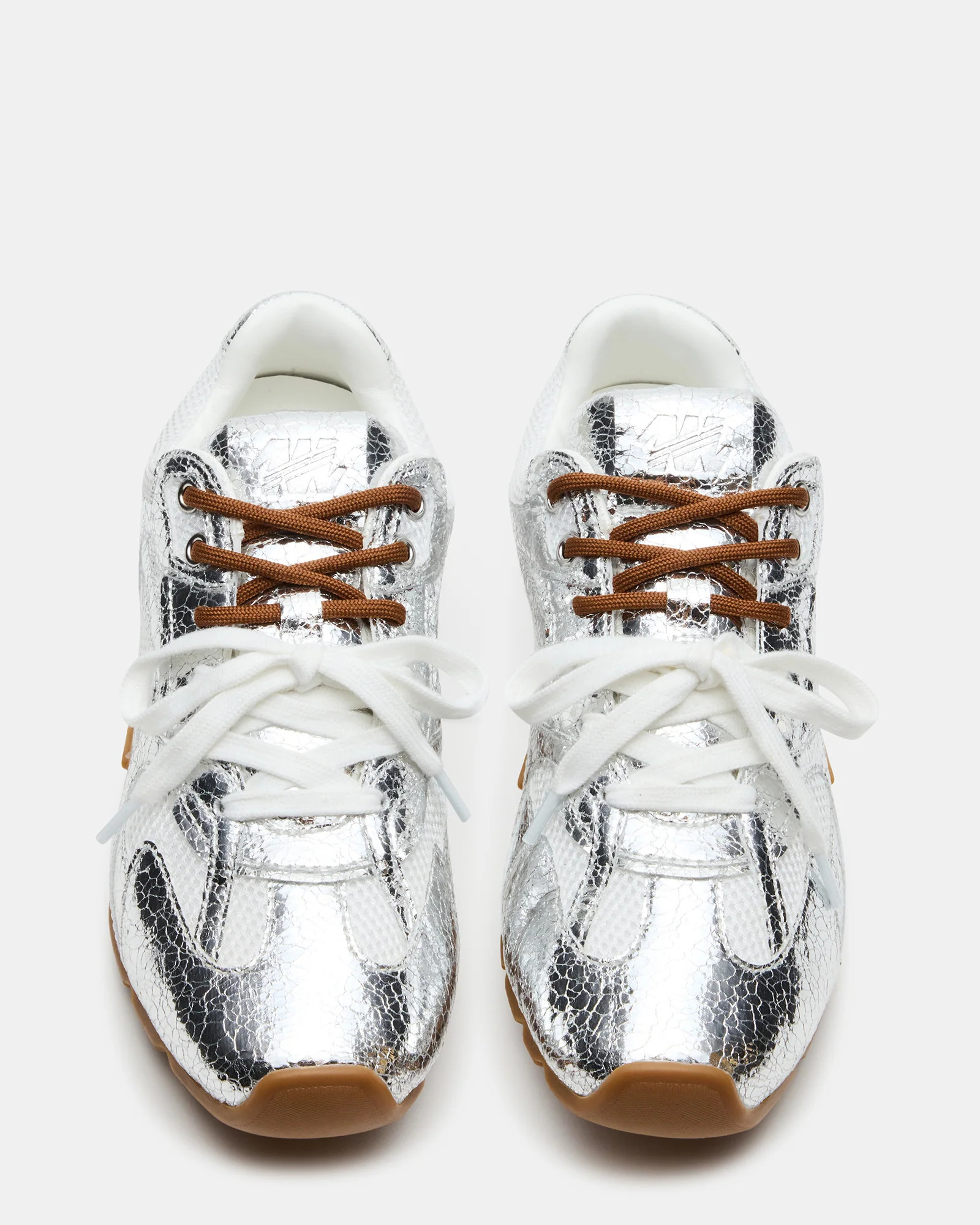 AZIEL Silver Low-Top Lace-Up Women's Sneakers | Steve Madden (US)