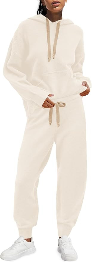 Panadila Womens Fuzzy Lounge Set 2 Piece Outifts Oversized Fleece Pajama Set Long Sleeve Hoodie a... | Amazon (US)