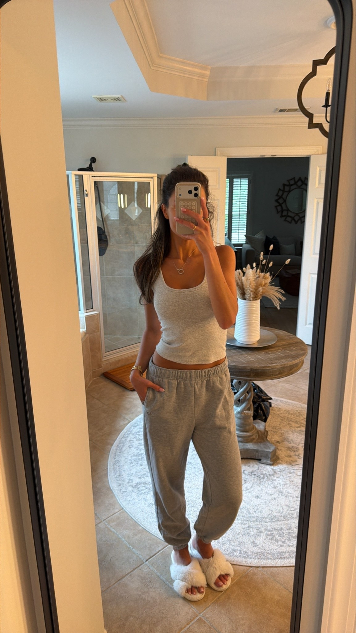 Bra free tank - small 
Alo sweatpants - medium

#LTKootd
